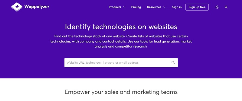 audit de site wappalyser
